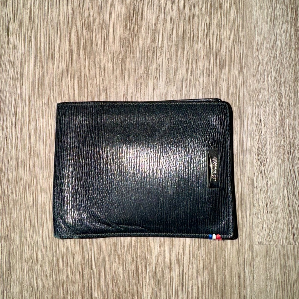 S.T. Dupont Credit Card Wallet Black Contraste Leather